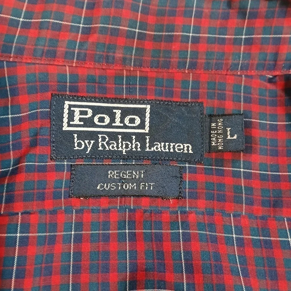 Ralph Lauren Red and Blue Plaid Casual Shirt - Picture 2 of 3